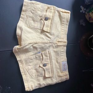 Yellow Levi shorts